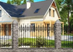 Кованый забор МПЗ с прямоугольником, тр.15 Кованый забор МПЗ с прямоугольником, тр.15